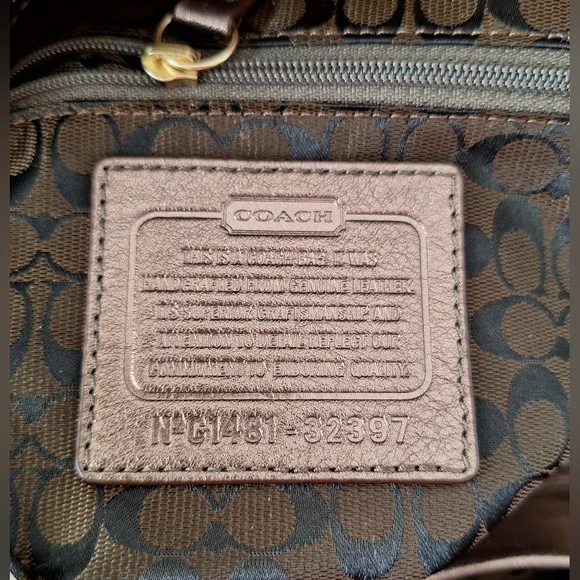 COACH Madison Phoebe Shoulder Bag Metallic Gold Bronze Leather Slouchy Hobo NEW - Picture 10 of 16